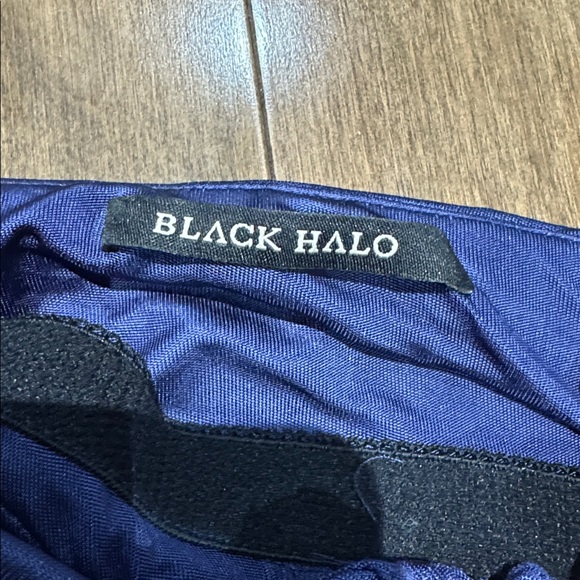 Black Halo One-Shoulder Navy Dress - Picture 2 of 4